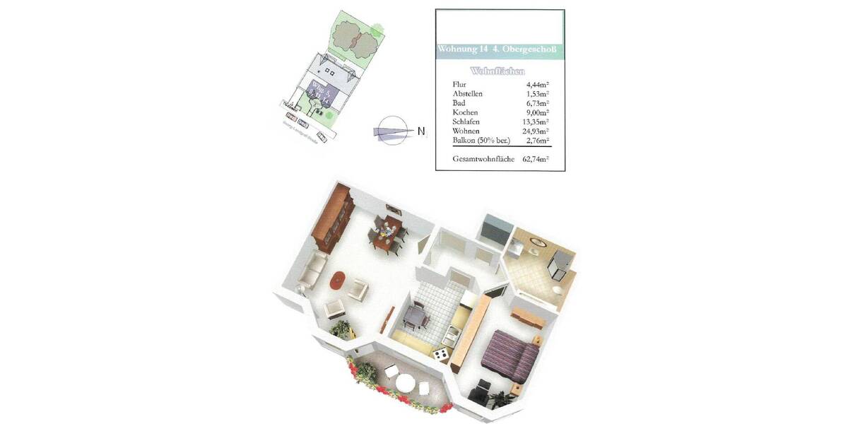 Zimmer Chemnitz Kaßberg - 2 Zimmer, 62 m&sup2;, 415&euro; | Angebot:26274107