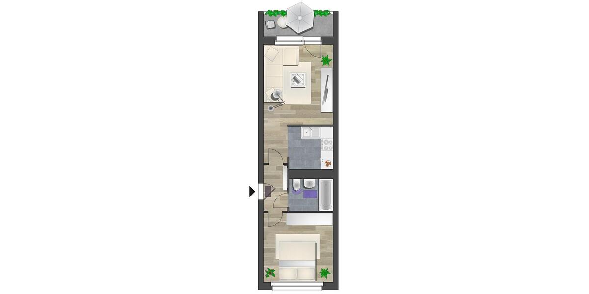 Etagenwohnung Chemnitz Helbersdorf - 2 Zimmer, 41 m&sup2;, 220&euro; | Angebot:26701332