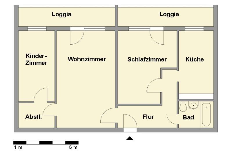 NEU sanierte Familienwohnung mit 2 Balkonen 3 zimmer