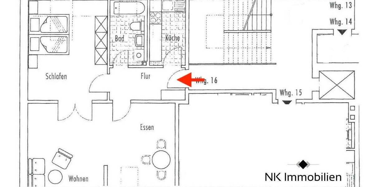 Etagenwohnung Chemnitz Sonnenberg - 3 Zimmer, 74 m&sup2;, 350&euro; | Angebot:26768114