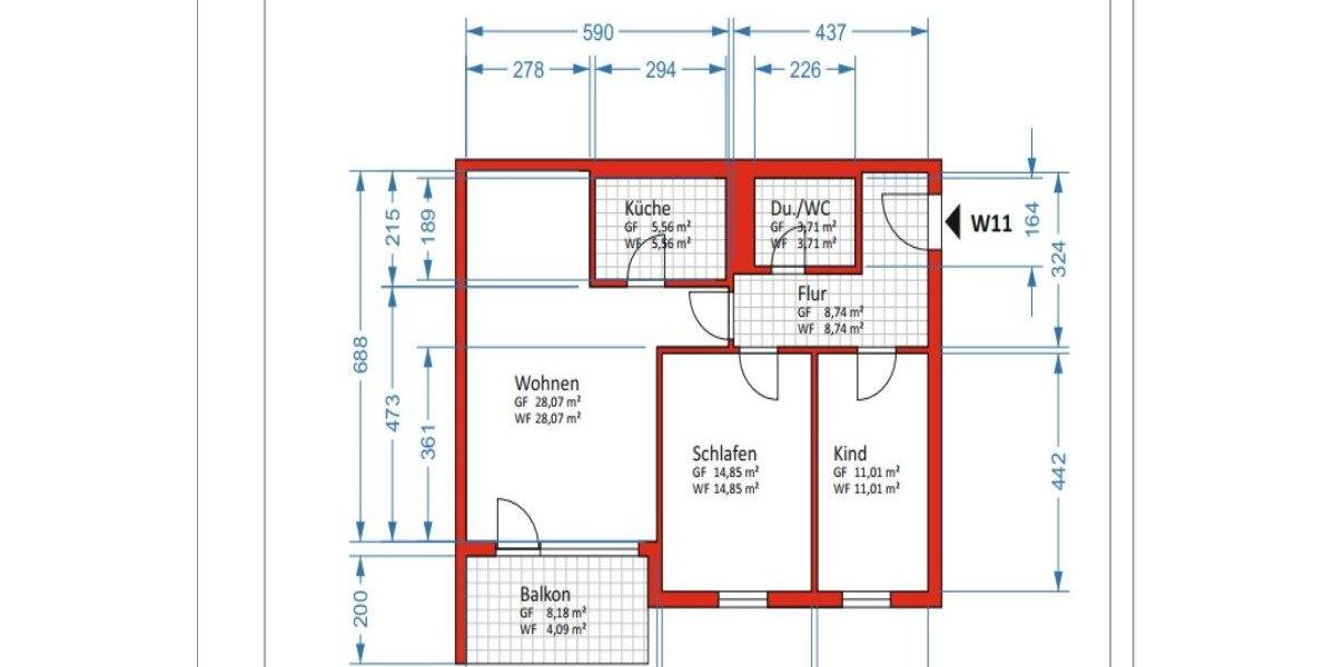 Etagenwohnung Chemnitz Bernsdorf - 3 Zimmer, 78 m&sup2;, 125.000&euro; | Angebot:27096193