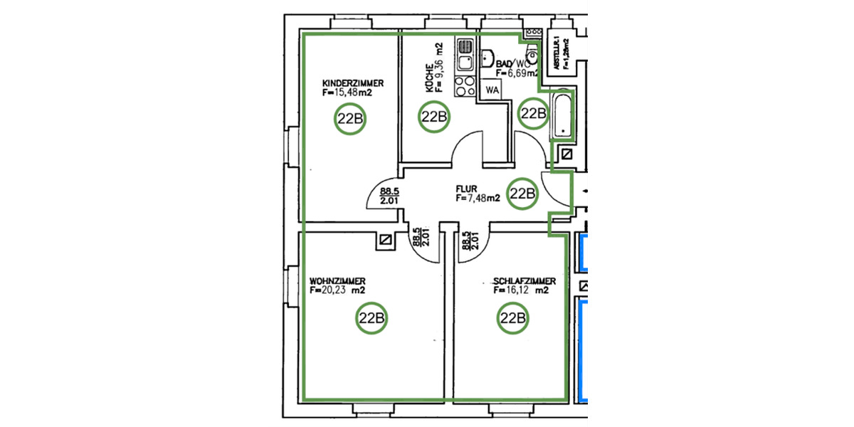 Zimmer Rossau Schönborn-Dreiwerden - 1 Zimmer, 12 m&sup2;, 144&euro; | Angebot:25970213