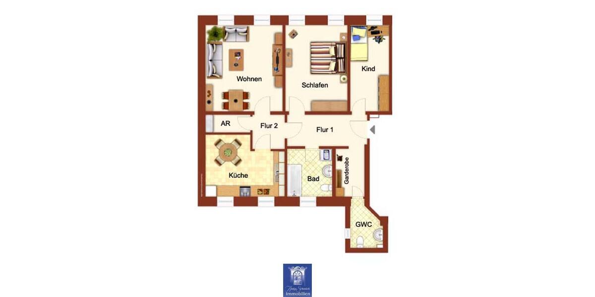 Etagenwohnung Brand-Erbisdorf Erbisdorf - 3 Zimmer, 88 m&sup2;, 480&euro; | Angebot:24984475