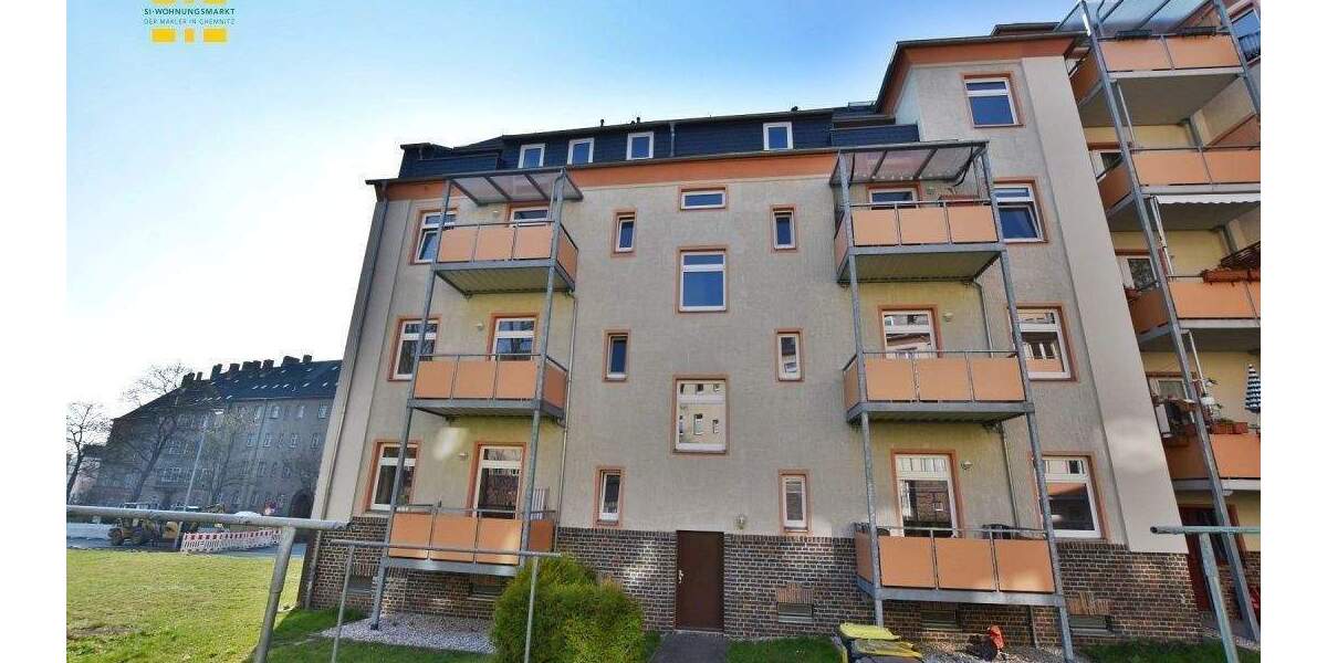 Etagenwohnung Chemnitz Lutherviertel - 2 Zimmer, 49 m&sup2;, 285&euro; | Angebot:25696317