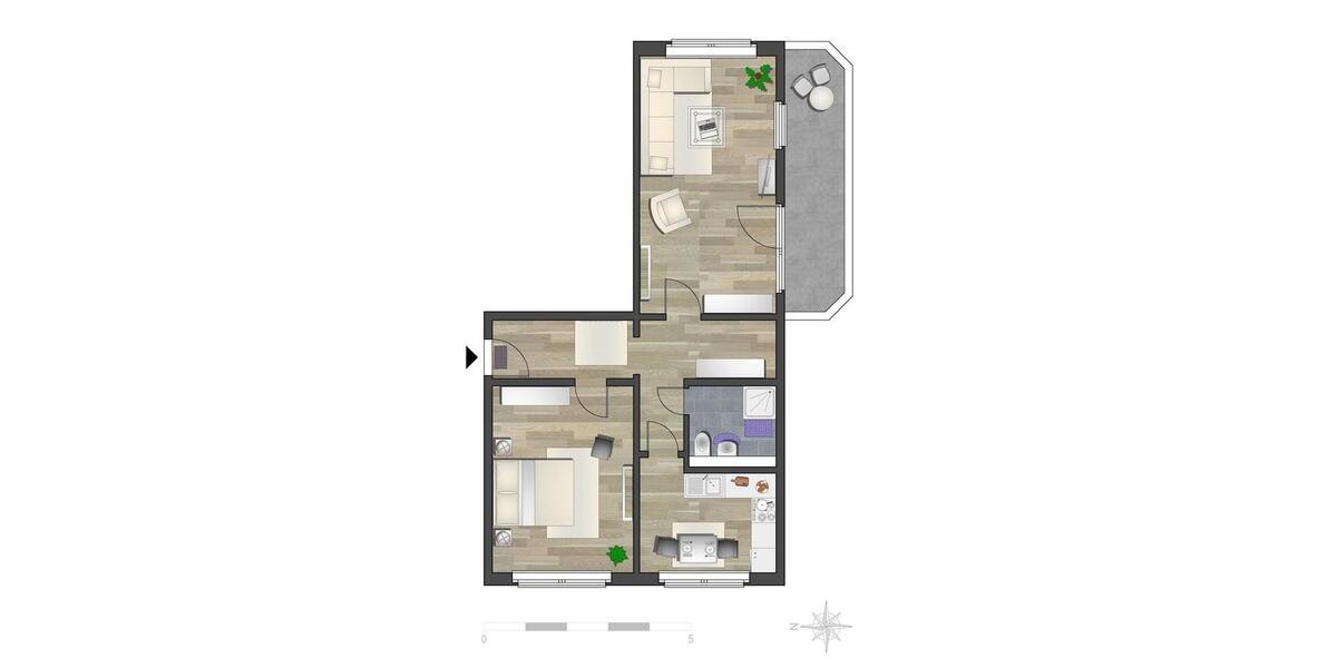 Etagenwohnung Chemnitz Altendorf - 2 Zimmer, 66 m&sup2;, 396&euro; | Angebot:26682263