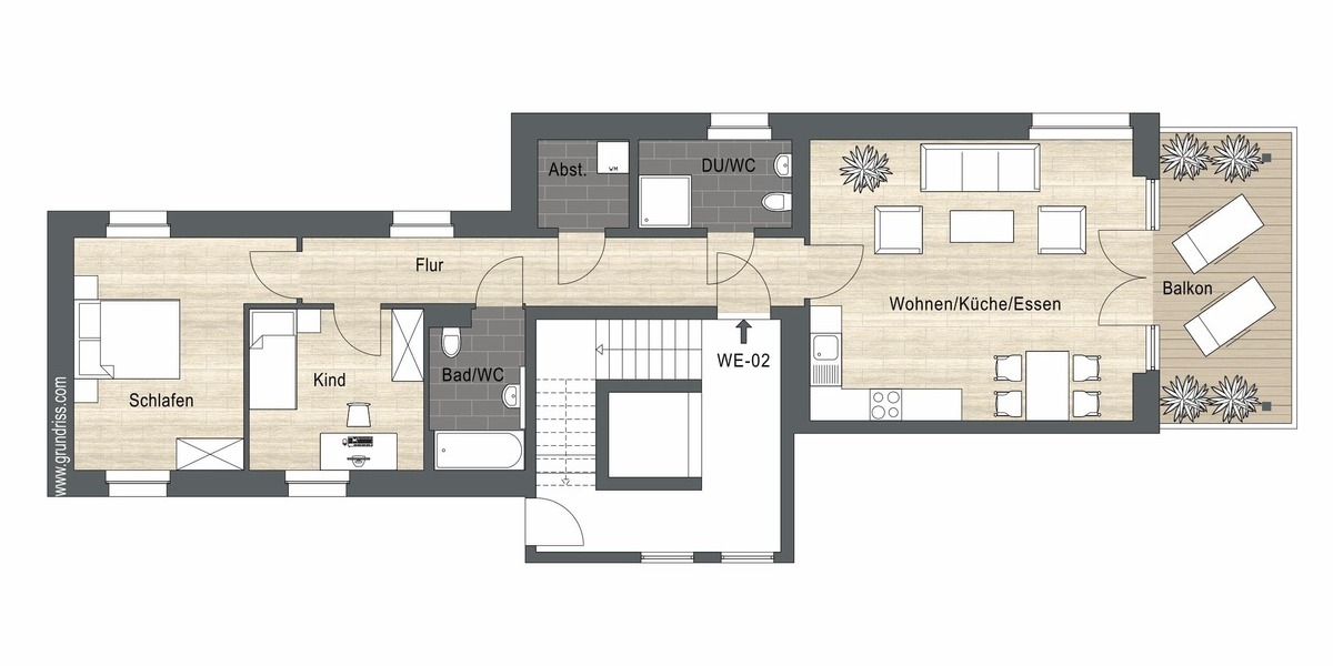 Großzügige 3-Zimmer-Wohnung mit XXL-Balkon im 1.OG -Neubau-Tiefgarage-Aufzug! - Etagenwohnung Burgstädt Burkersdorf | Angebot:26617302