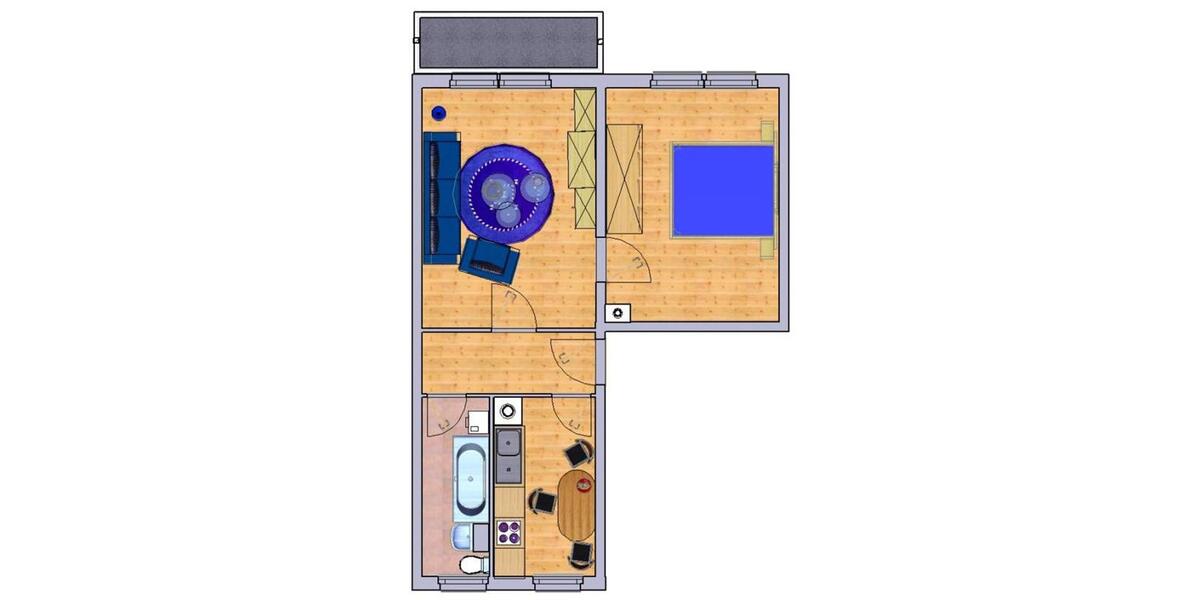 Etagenwohnung Frankenberg (Sachsen) - 2 Zimmer, 47 m&sup2;, 308&euro; | Angebot:26283426