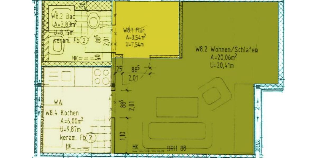 Dachgeschoßwohnung Chemnitz Ebersdorf - 1 Zimmer, 33 m&sup2;, 200&euro; | Angebot:26321895