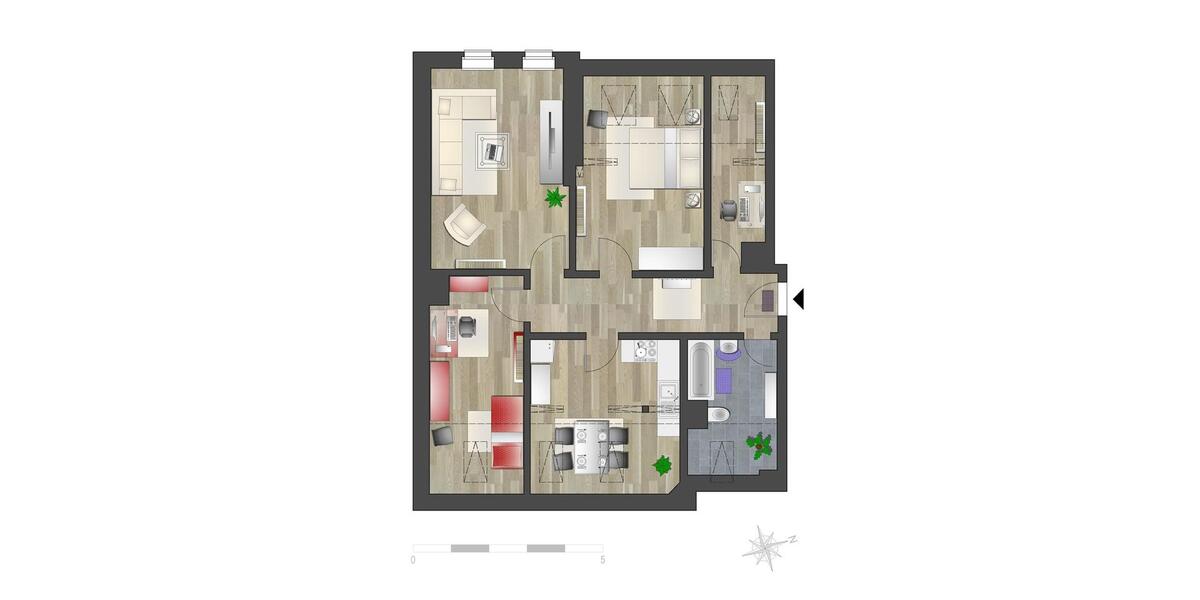 Dachgeschoßwohnung Chemnitz Hilbersdorf - 3 Zimmer, 89 m&sup2;, 490&euro; | Angebot:26681198