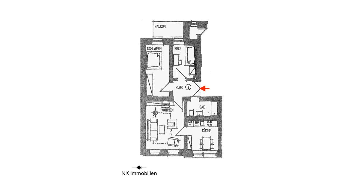 Erdgeschoßwohnung Chemnitz Hilbersdorf - 3 Zimmer, 66 m&sup2;, 375&euro; | Angebot:26321569