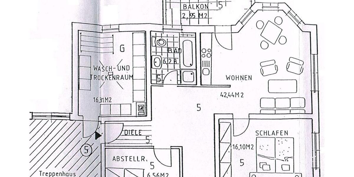 Für Eigennutzer - ruhige Traum-Wohnung mit großem Balkon zur individuellen Gestaltung! - Etagenwohnung Thermalbad Wiesenbad Schönfeld | Angebot:25918346