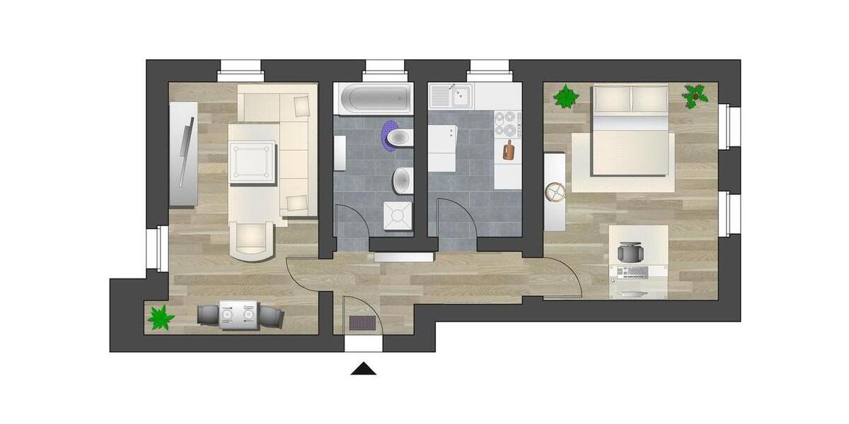 2-Raum-Wohnung nahe Pelzmühle 2 zimmer