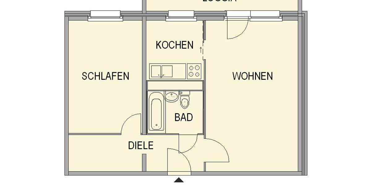 Etagenwohnung Chemnitz Markersdorf - 2 Zimmer, 52 m&sup2;, 339&euro; | Angebot:26682560
