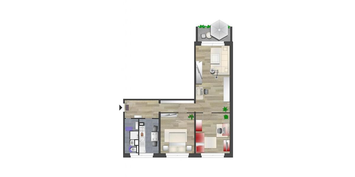 Etagenwohnung Chemnitz Hilbersdorf - 3 Zimmer, 70 m&sup2;, 443&euro; | Angebot:26681259