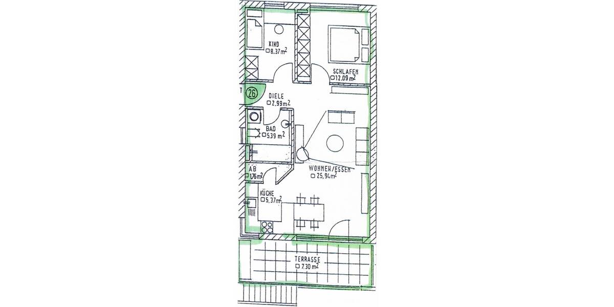 3-Raum-Eigentumswohnung in ruhiger Lage 3 zimmer