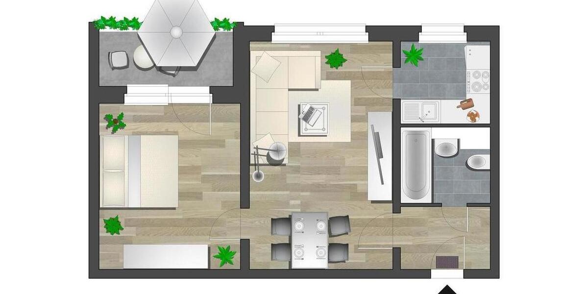 Etagenwohnung Chemnitz Hilbersdorf - 2 Zimmer, 46 m&sup2;, 280&euro; | Angebot:26681274