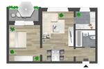 Etagenwohnung Chemnitz Hilbersdorf - 2 Zimmer, 46 m&sup2;, 280&euro; | Angebot:26681274