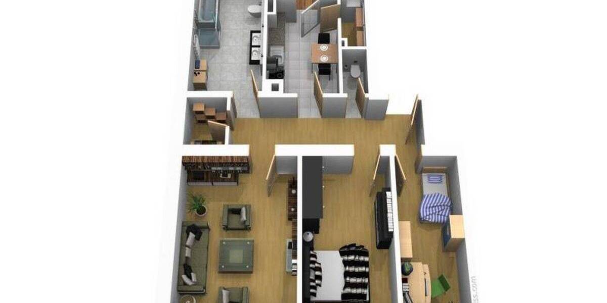 Etagenwohnung Chemnitz Sonnenberg - 3 Zimmer, 89 m&sup2;, 500&euro; | Angebot:26875159