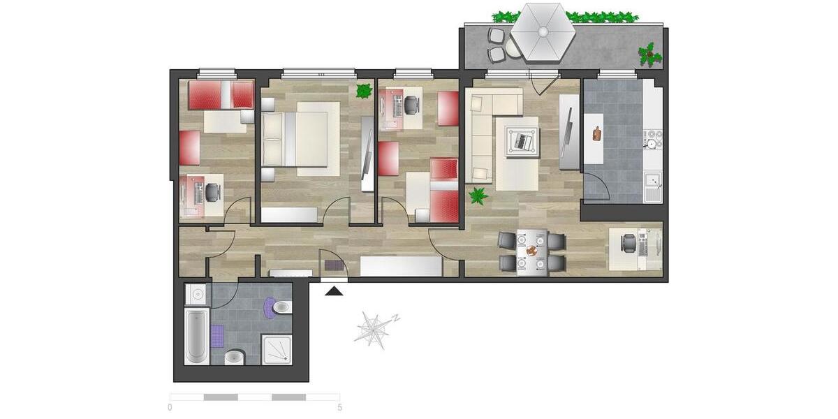 Etagenwohnung Chemnitz Klaffenbach - 4 Zimmer, 90 m&sup2;, 600&euro; | Angebot:26681216