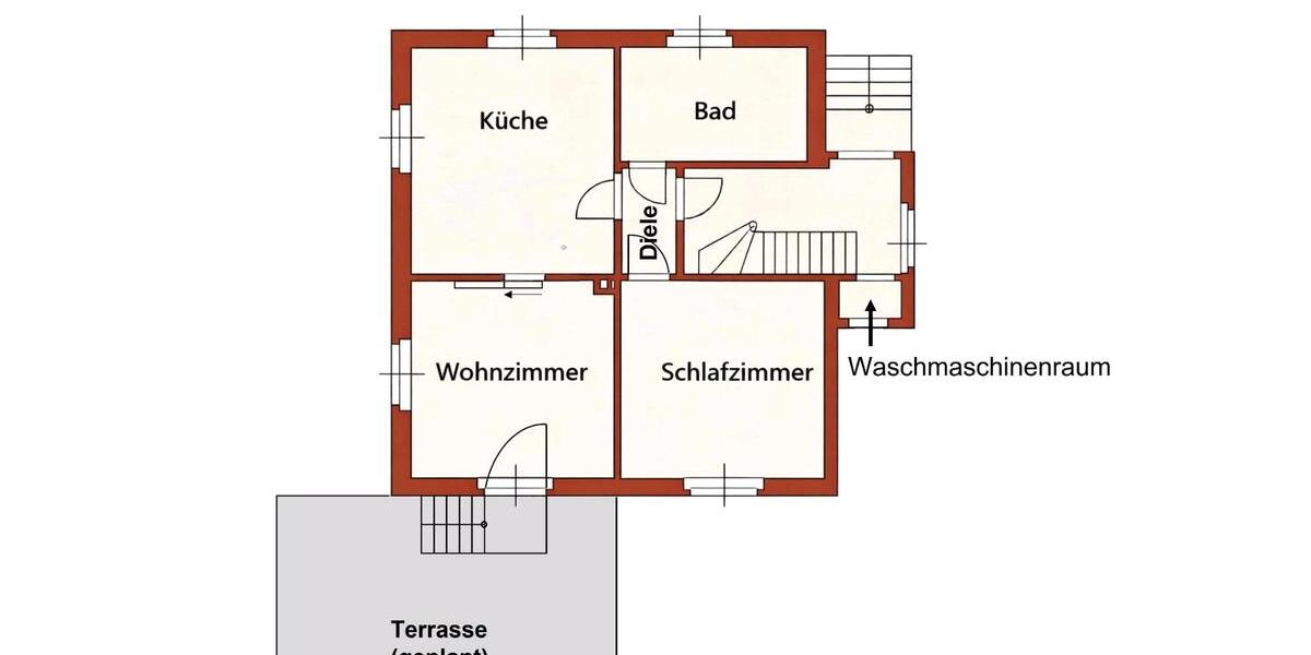 Erdgeschoßwohnung Chemnitz Röhrsdorf - 2 Zimmer, 55 m&sup2;, 590&euro; | Angebot:24247789