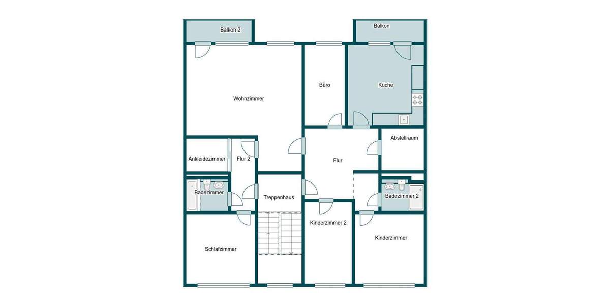 *Modernisiert* Ab Frühjahr 2026 bezugsfreie 5-Zi.-Wohnung mit 2 Bädern und 2 Balkonen 5 zimmer