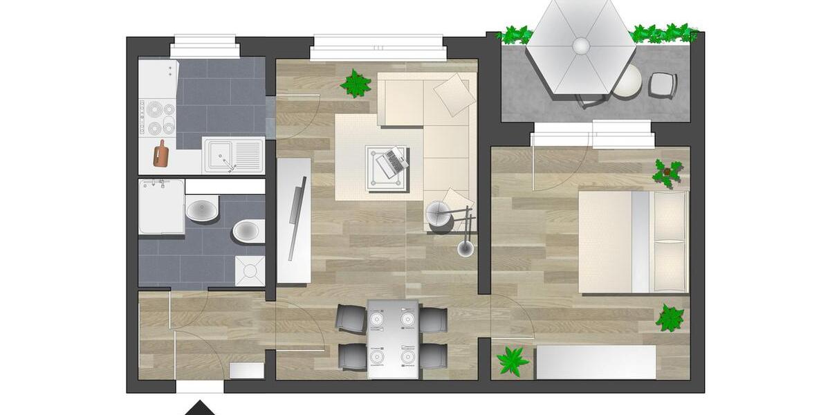 Etagenwohnung Chemnitz Hilbersdorf - 2 Zimmer, 46 m&sup2;, 290&euro; | Angebot:26701497