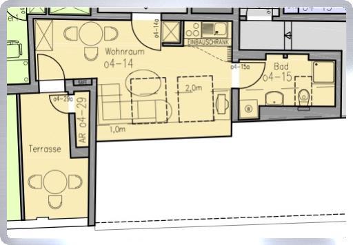 Etagenwohnung Mittweida - 1 Zimmer, 29 m&sup2;, 350&euro; | Angebot:26336998