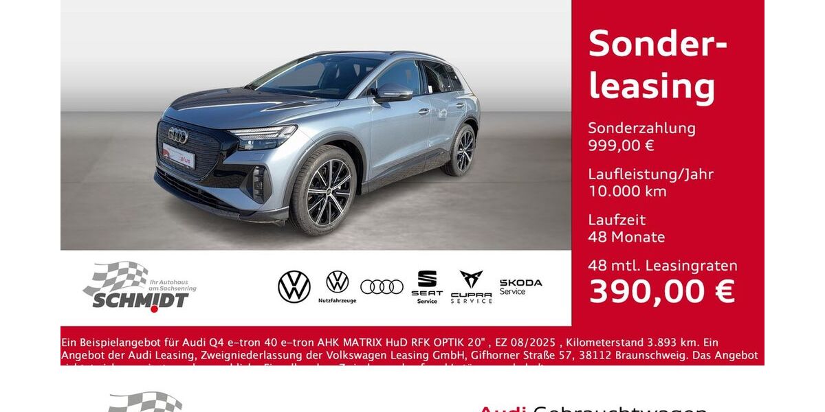 Audi Q4 e-tron 3.893 km 41.750 &euro; Bernsdorf 09337
