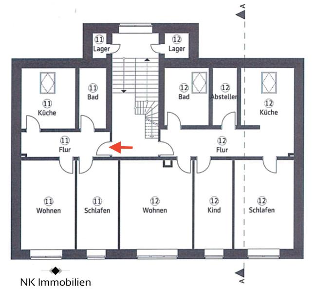 Dachgeschoßwohnung Chemnitz Kapellenberg - 2 Zimmer, 60 m&sup2;, 300&euro; | Angebot:26321567