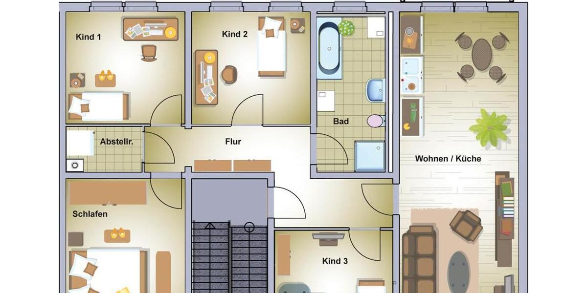 Etagenwohnung Frankenberg (Sachsen) - 5 Zimmer, 107 m&sup2;, 729&euro; | Angebot:22174898