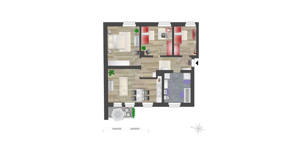 Etagenwohnung Chemnitz Kaßberg - 4 Zimmer, 82 m&sup2;, 494&euro; | Angebot:26933811