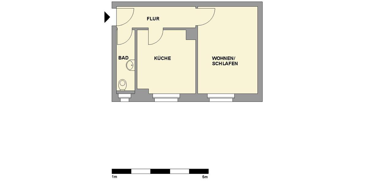 Etagenwohnung Chemnitz Altendorf - 1 Zimmer, 32 m&sup2;, 300&euro; | Angebot:26271603