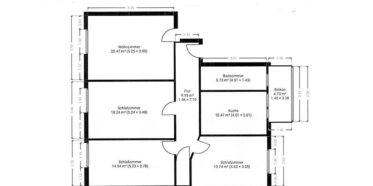 Großzügige 4-Zimmer-Wohnung mit Balkon Loggia! 4 zimmer