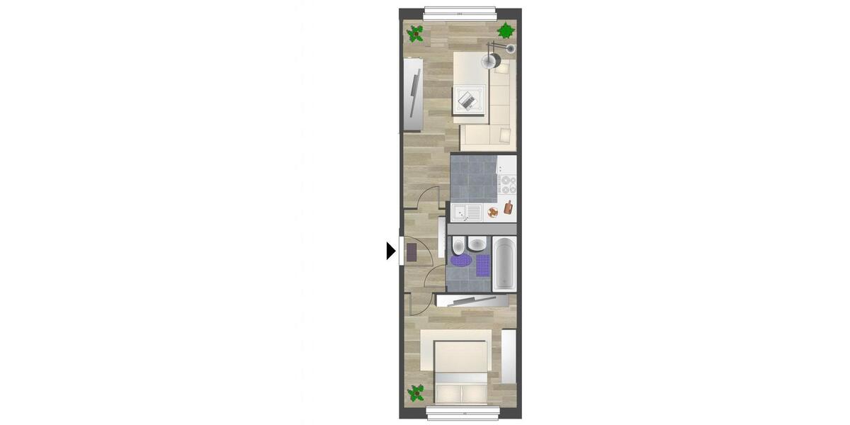 Etagenwohnung Chemnitz Helbersdorf - 2 Zimmer, 39 m&sup2;, 197&euro; | Angebot:26701323