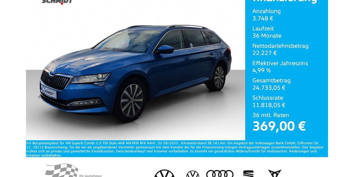 Skoda Superb 96.145 km 24.975 &euro; Bernsdorf 09337