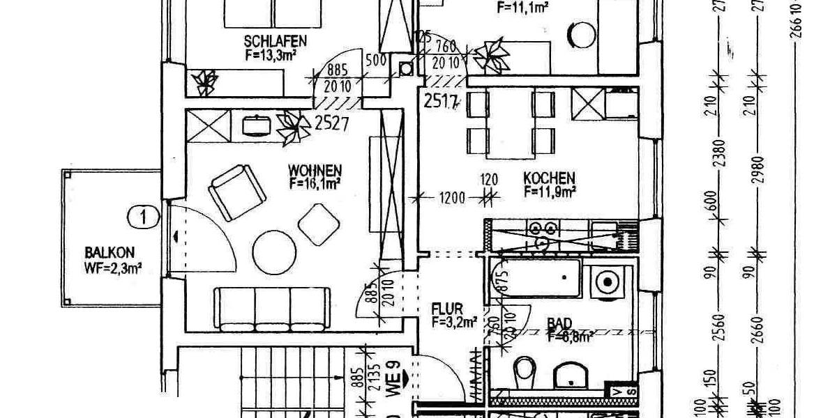 Etagenwohnung Chemnitz Sonnenberg - 3 Zimmer, 64 m&sup2;, 450&euro; | Angebot:26894254
