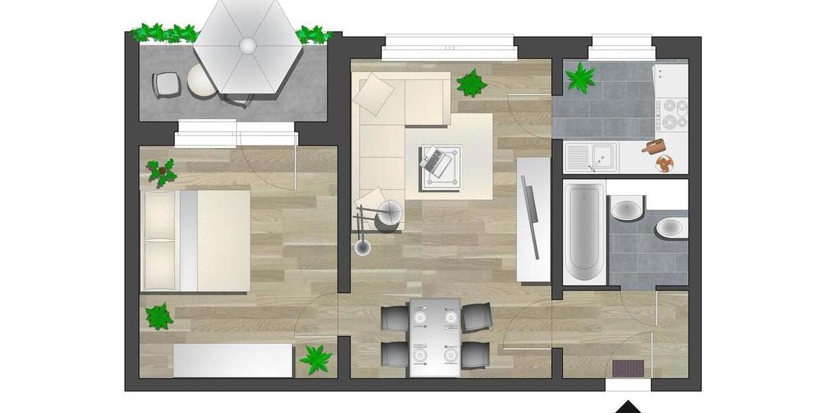 Etagenwohnung Chemnitz Hilbersdorf - 2 Zimmer, 45 m&sup2;, 250&euro; | Angebot:26681265