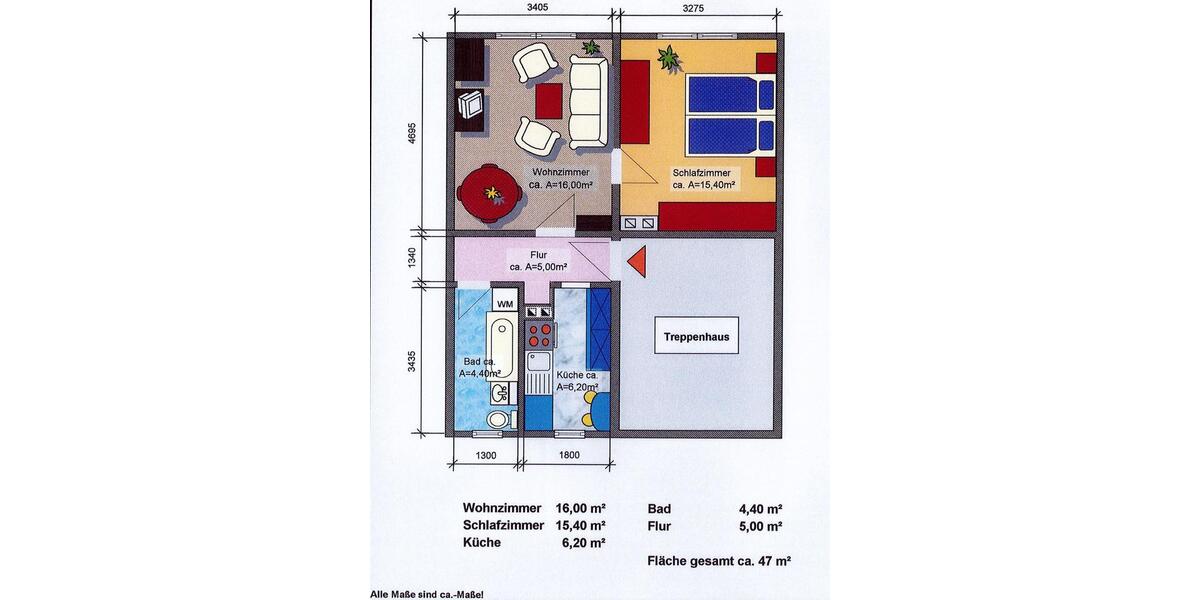 Etagenwohnung Limbach-Oberfrohna Oberfrohna - 2 Zimmer, 47 m&sup2;, 41.000&euro; | Angebot:26251050