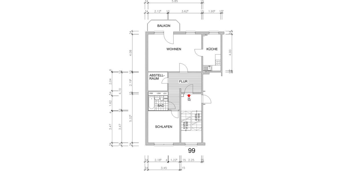 Etagenwohnung Chemnitz Klaffenbach - 2 Zimmer, 65 m&sup2;, 377&euro; | Angebot:24741037
