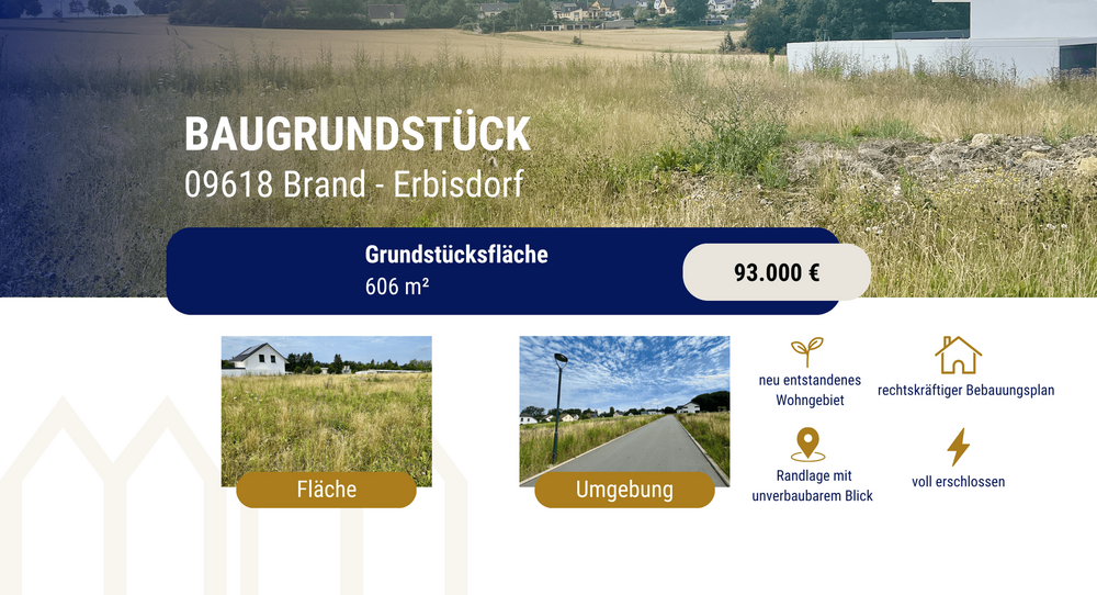 Grundstück Brand-Erbisdorf Erbisdorf - 93.000&euro; | Angebot:27250518