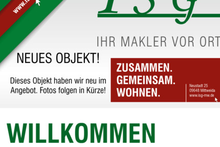 Wohnung Mittweida - 2 Zimmer, 39 m&sup2;, 55.555&euro; | Angebot:25729254