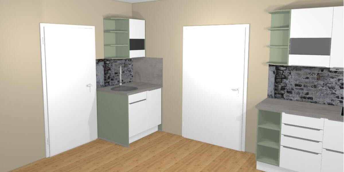 3-Raum Wohnung mit Balkon und neuer Einbauküche -WG geeignet 3 zimmer