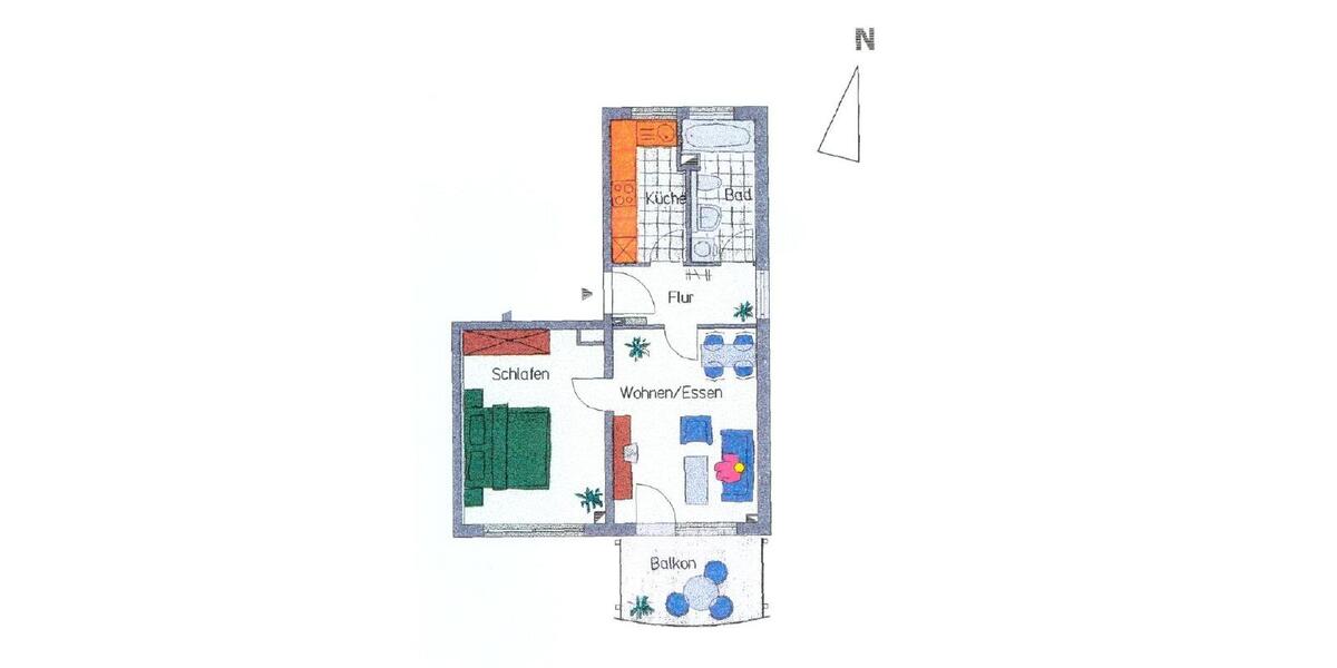 Erdgeschoßwohnung Chemnitz Rabenstein - 2 Zimmer, 53 m&sup2;, 398&euro; | Angebot:26247902