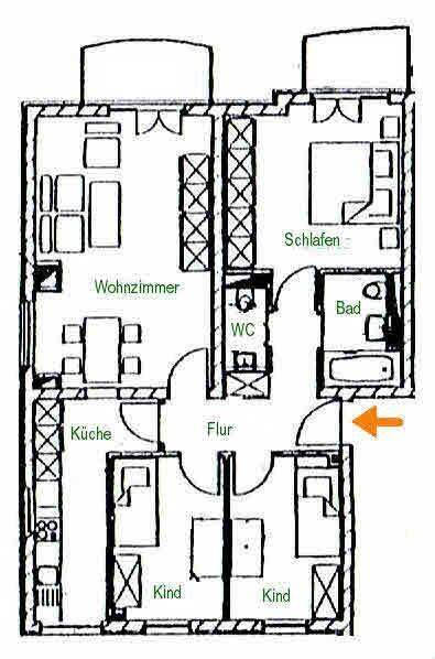 Etagenwohnung Frankenberg Dittersbach - 4 Zimmer, 86 m&sup2;, 565&euro; | Angebot:26841583