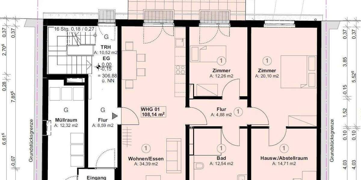 Terrassenwohnung Chemnitz Gablenz - 4 Zimmer, 108 m&sup2;, 1.150&euro; | Angebot:25877550