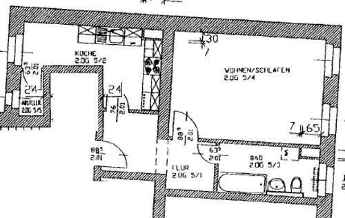 Etagenwohnung Chemnitz Altendorf - 1 Zimmer, 43 m&sup2;, 185&euro; | Angebot:26163002