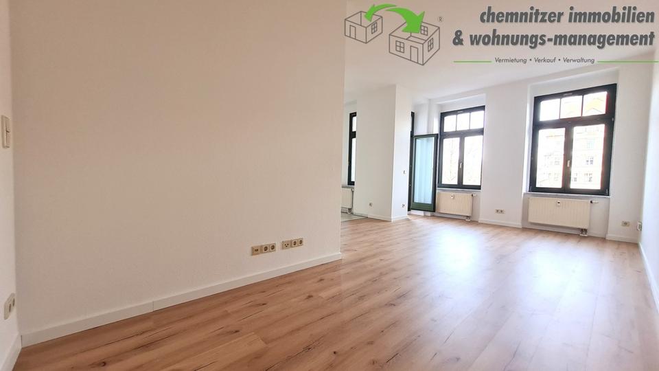 Preiswerte 1-Raum-Wohnung mit Balkon auf dem Chemnitzer Kaßberg 1 zimmer