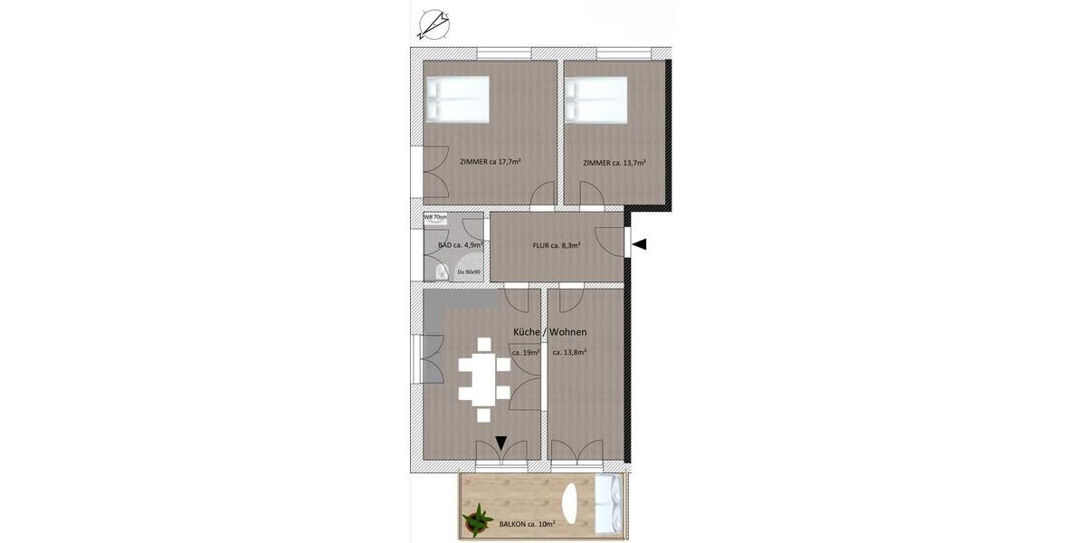 Borna * ERSTBEZUG * Moderne 3 Zimmer * 01.12.2025 zimmer