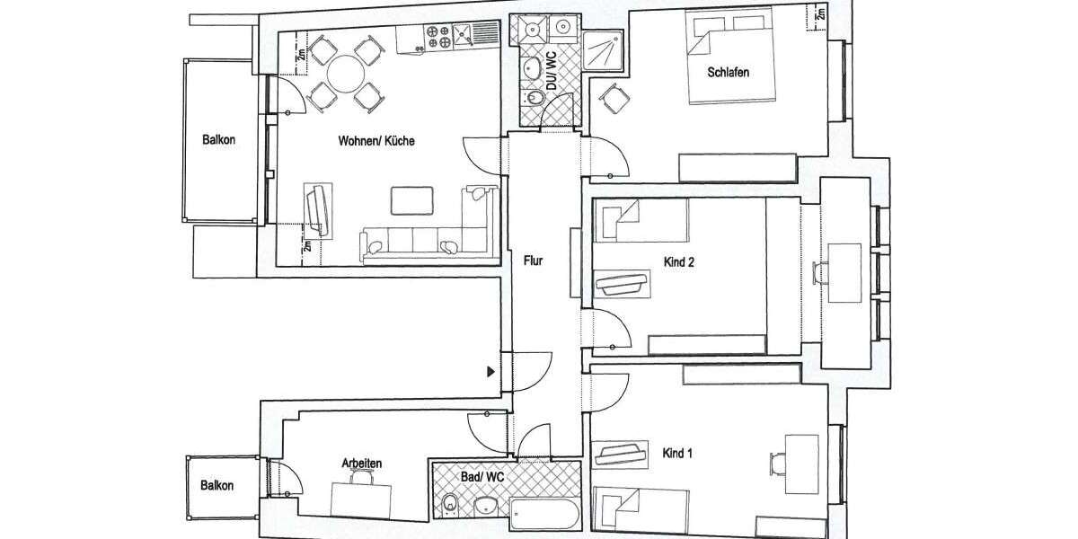 Etagenwohnung Chemnitz Ebersdorf - 5 Zimmer, 124 m&sup2;, 1.000&euro; | Angebot:23836035