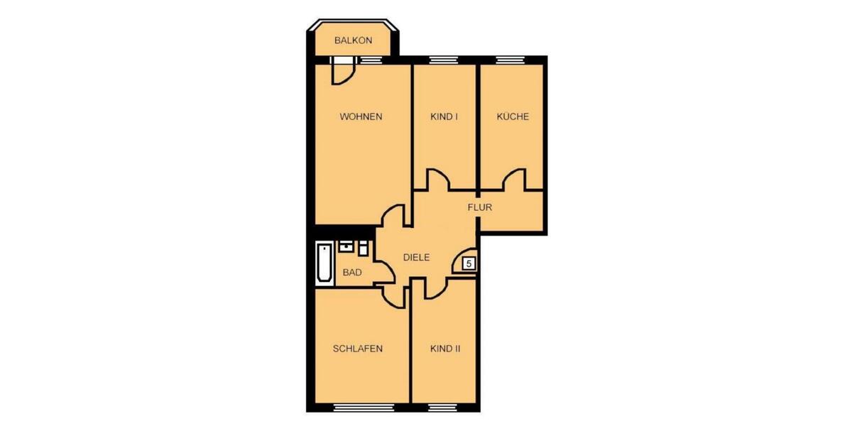 Hochparterre Chemnitz Rabenstein - 4 Zimmer, 81 m&sup2;, 425&euro; | Angebot:25713793